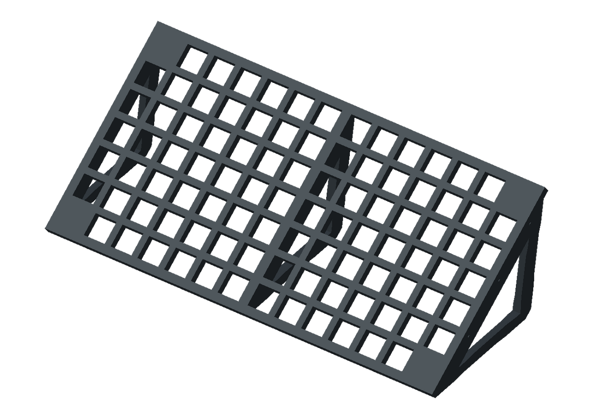 Medium Coral Frag Rack — 35° / Black