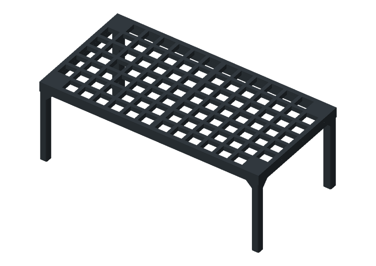 Design render of Medium Coral Frag Rack — Flat / Black