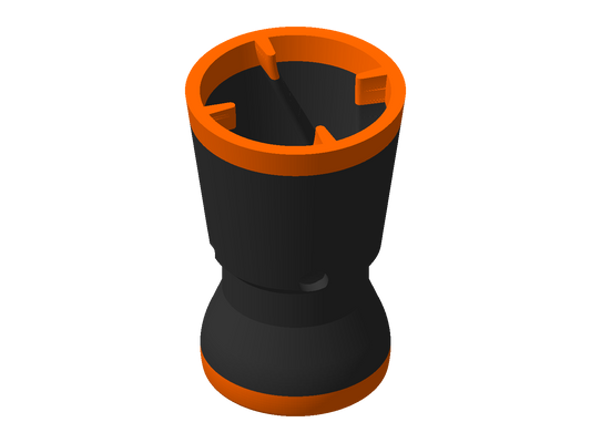 Modular Return Flow Nozzle — Black + Orange