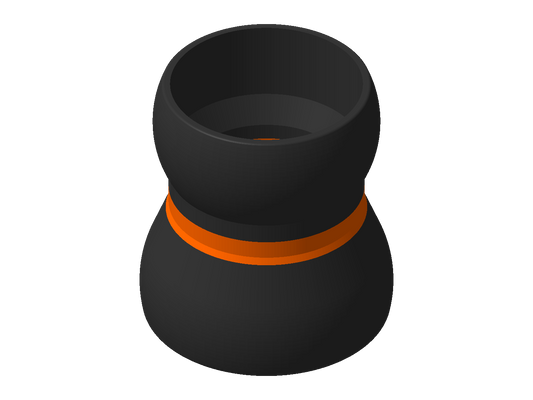 Modular Return Segment — Black + Orange